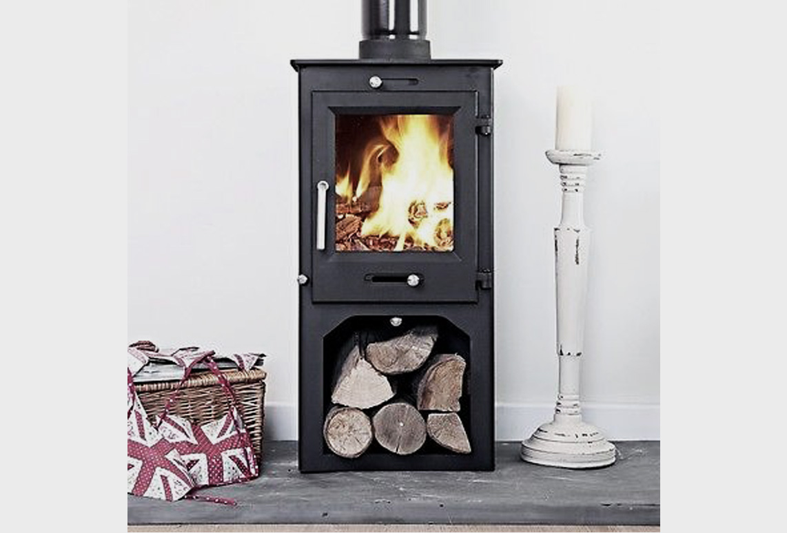Ottawa Compact 6 KW with Log Stand fireplace