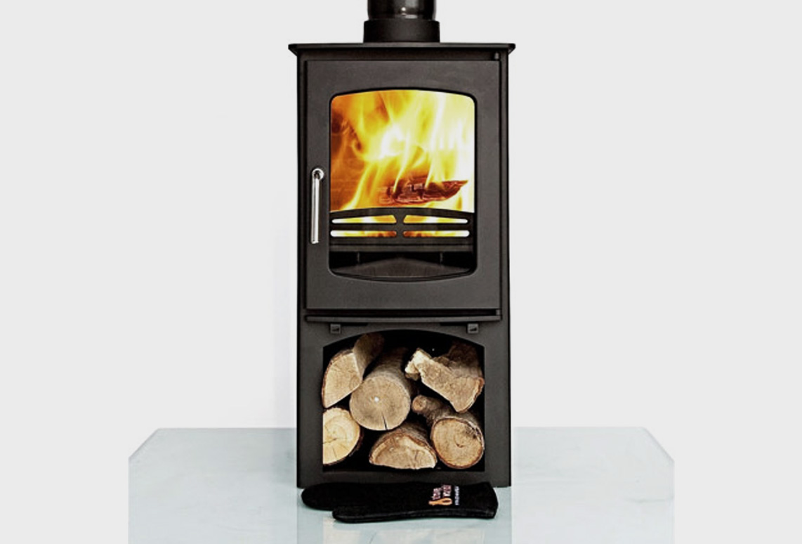 Ottawa Curve 10 KW with Log Stand fireplace